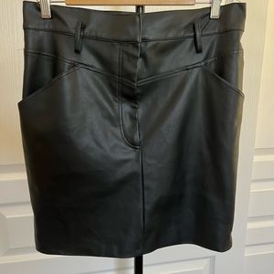 Pleather mini skirt